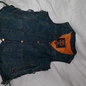 Conceal carry denim vest